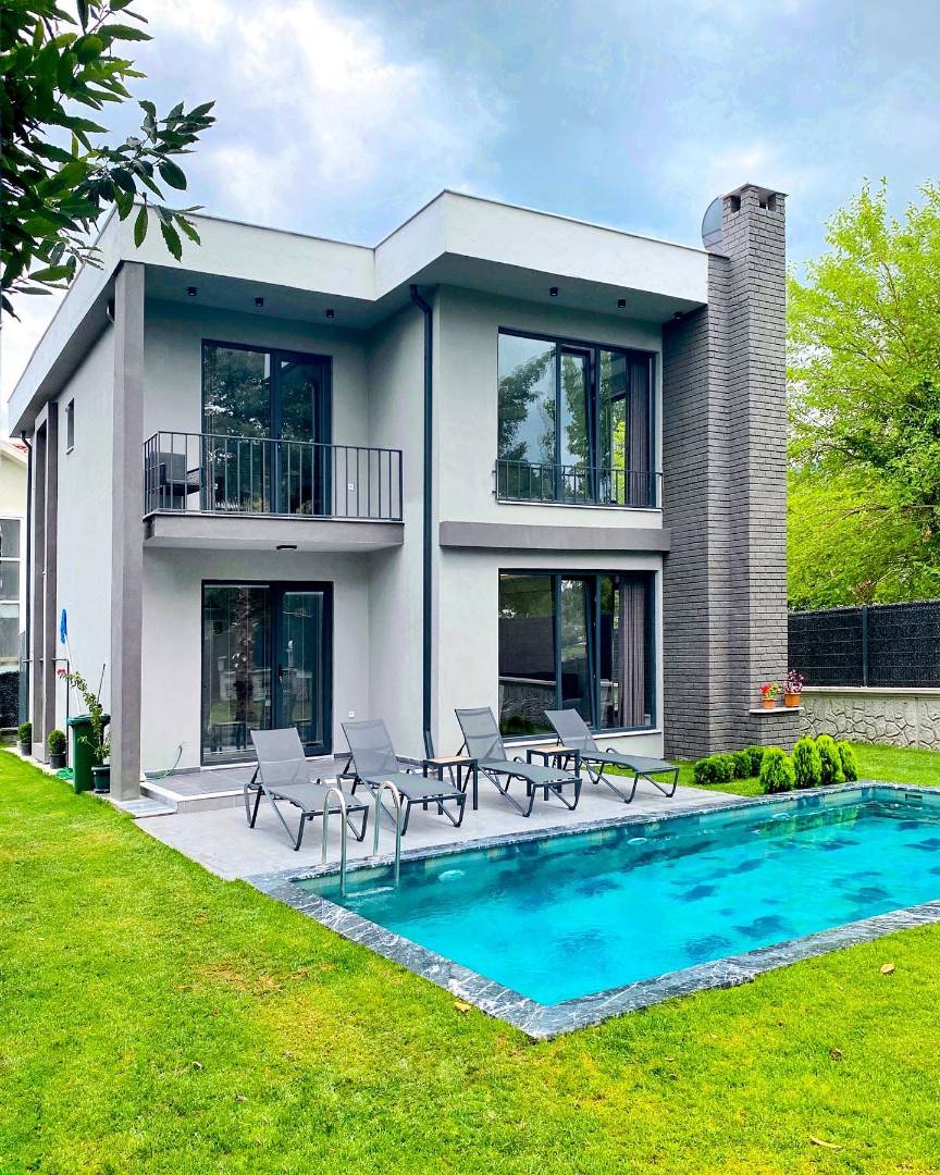 Sapanca Çayiçi'nde Geniş Bahçeli, Özel Havuzlu, Modern Villa fotoğraf 2