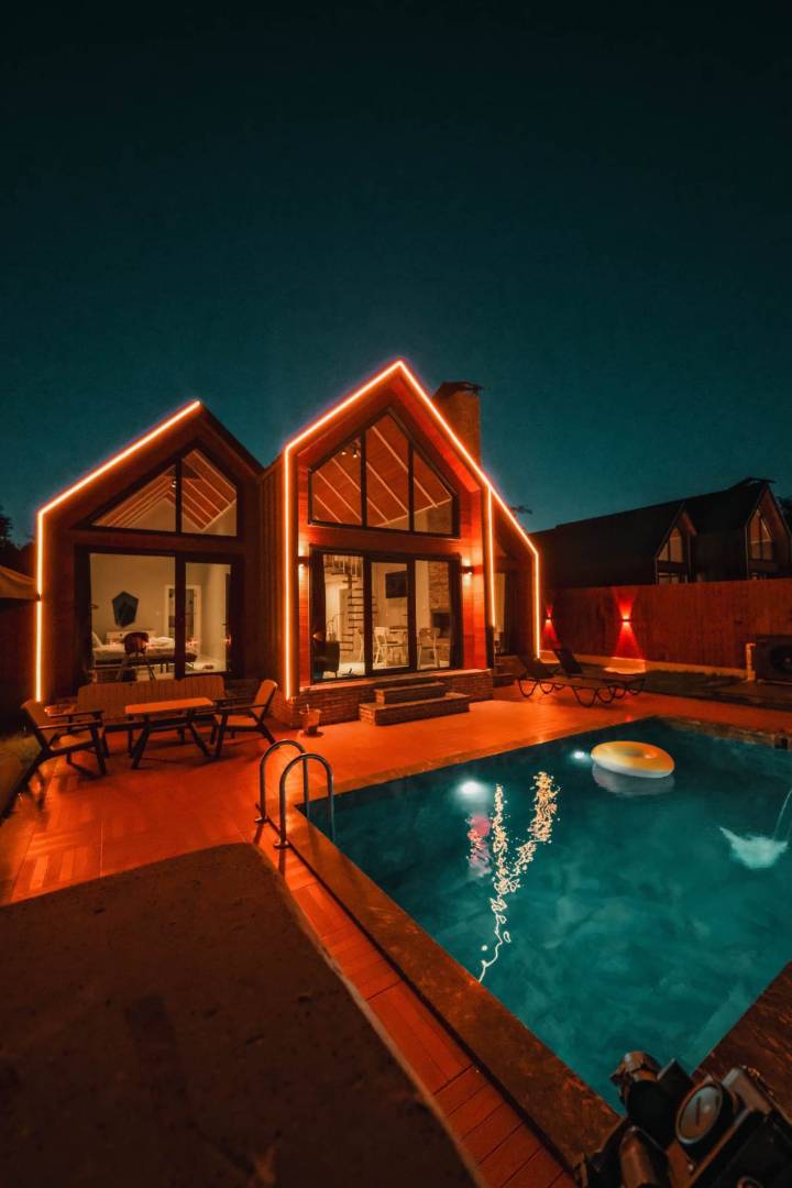 Sapanca Güldibi'nde Doğa İçerisinde, Isıtmalı Havuzlu, Kiralık Bungalov fotoğraf 3