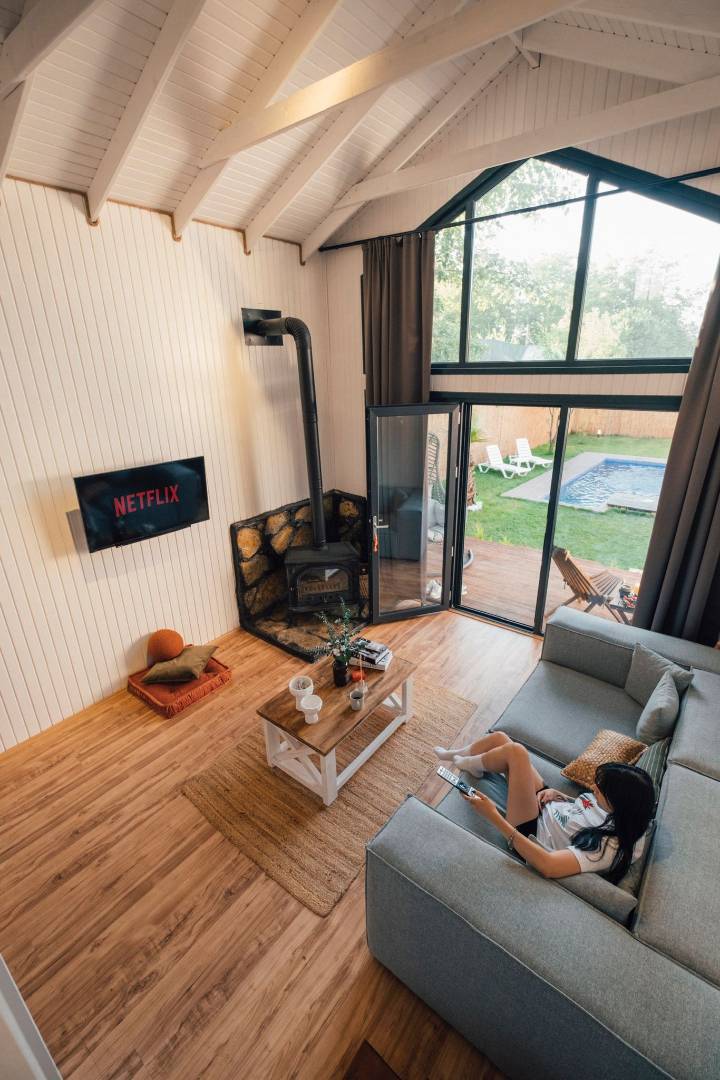 Sapanca Kırkpınar'da Merkezi Konumda, Isıtmalı Havuzlu, Lüks Bungalov fotoğraf 3