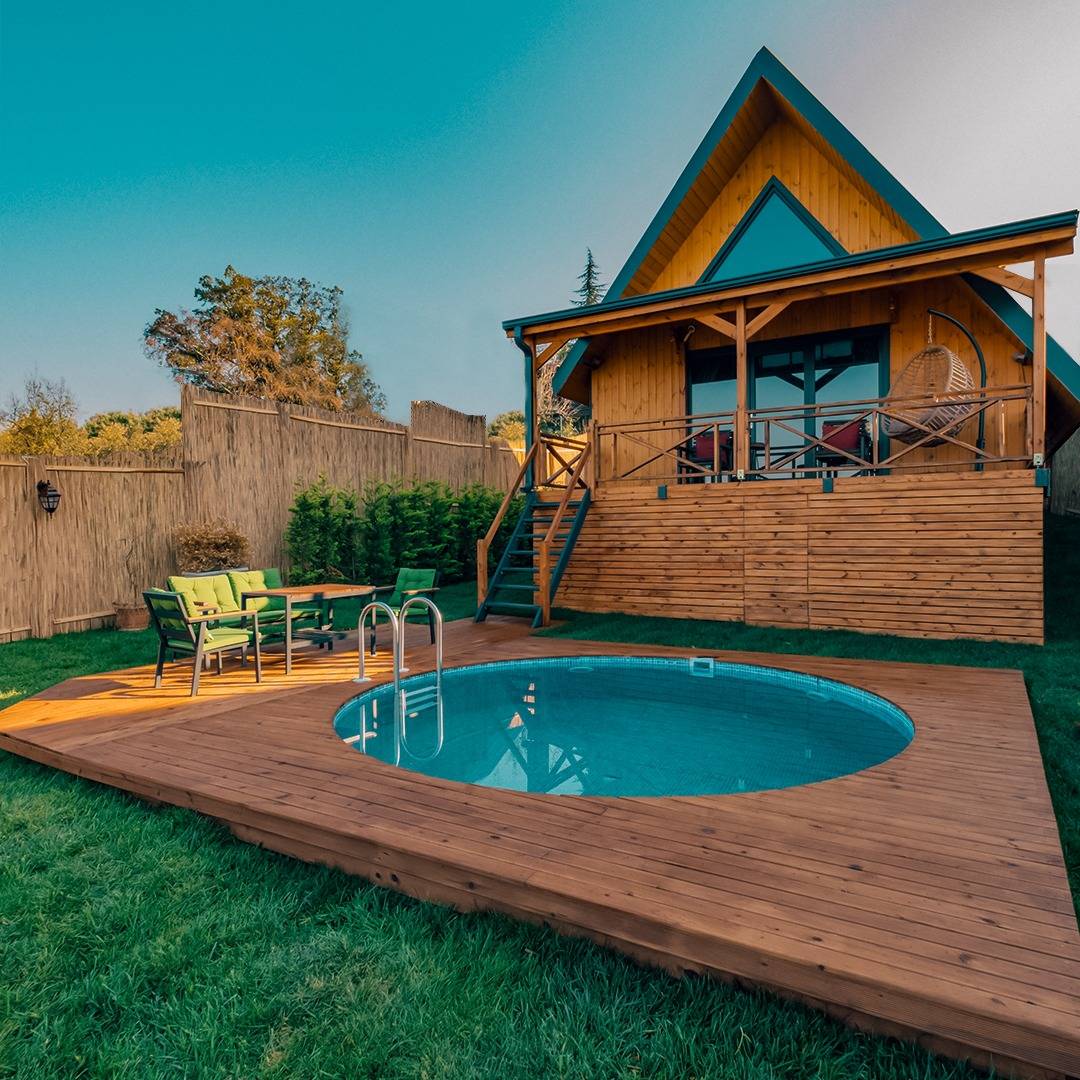Sapanca Kuruçeşme'de Göl Manzaralı, Özel Havuzlu, 1+1 Bungalov - Sapanca / Göl