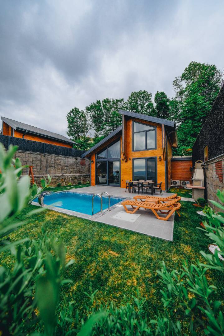 Sapanca Nailiye'de Panoramik Göl Manzaralı, Özel Havuzlu, 2+1 Bungalov fotoğraf 3