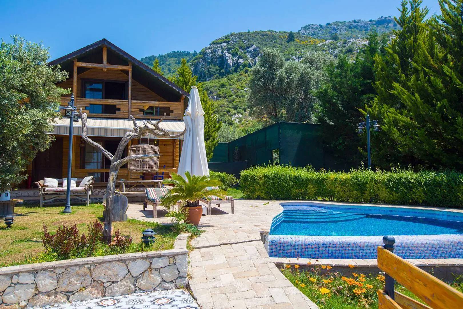Kaş İslamlar'da Eşsiz Manzaralı, Özel Havuzlu, Jakuzili, Kiralık Villa fotoğraf 3