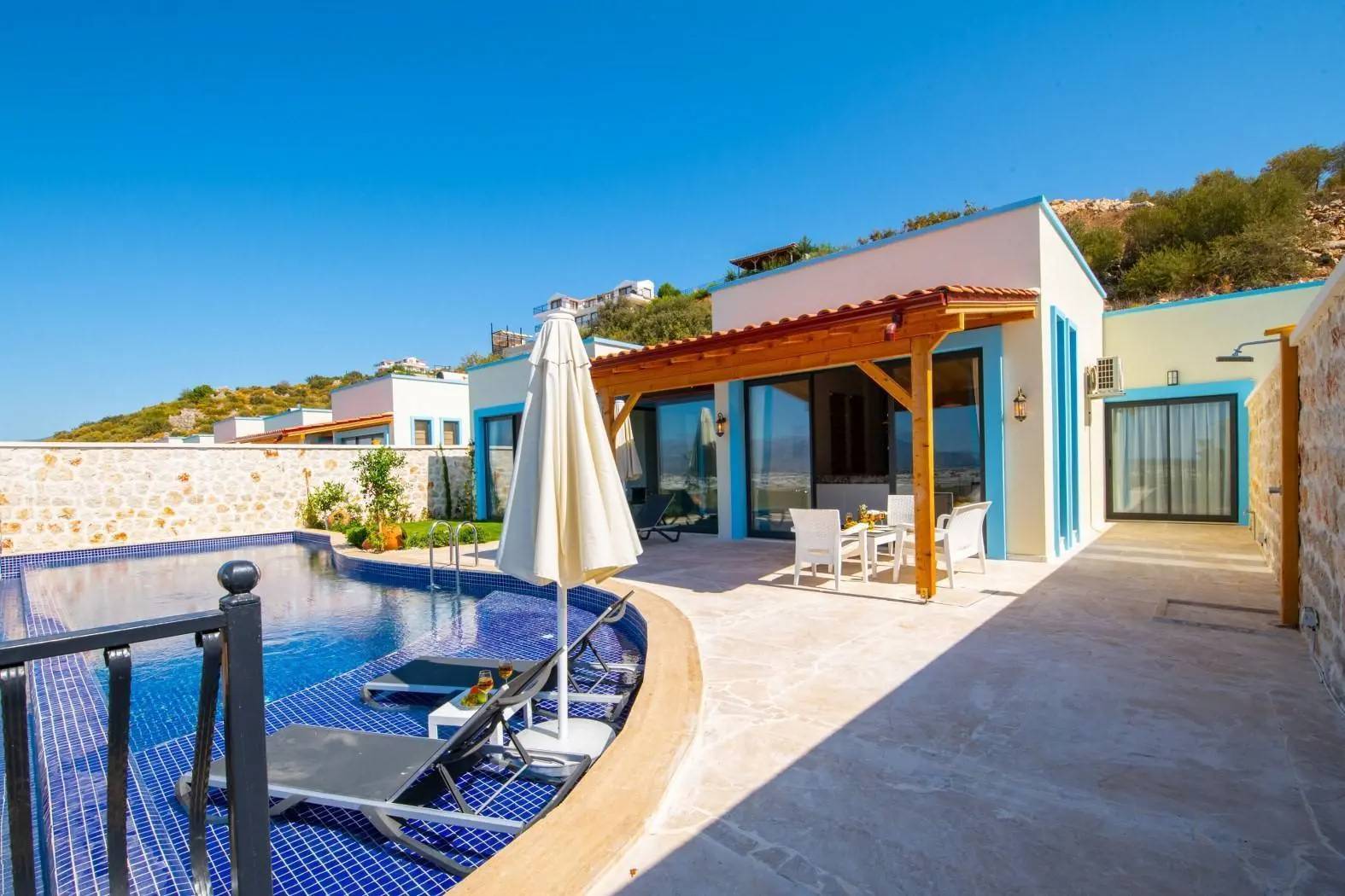 Kaş Yeşilköy'de Şehrin Gürültüsünden Uzakta, Özel Havuzlu, Kiralık Villa fotoğraf 3